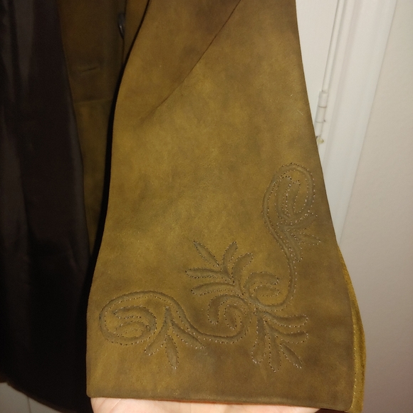 Military Reenactment Vintage Brown German Suede Men's Jacket WW2? - Picture 7 of 8